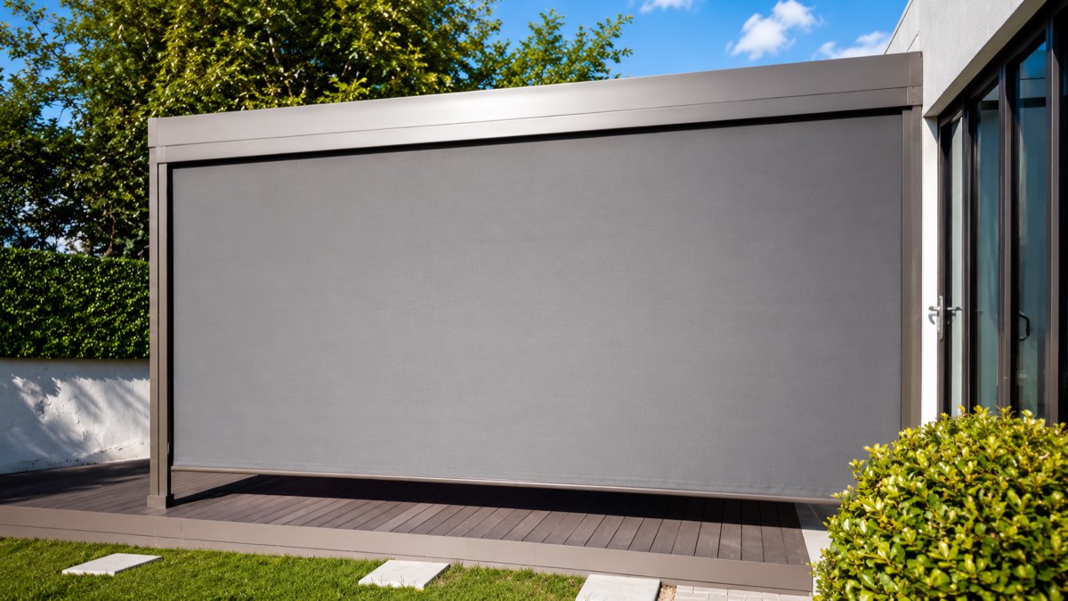 Outdoor blind on a Table View patio